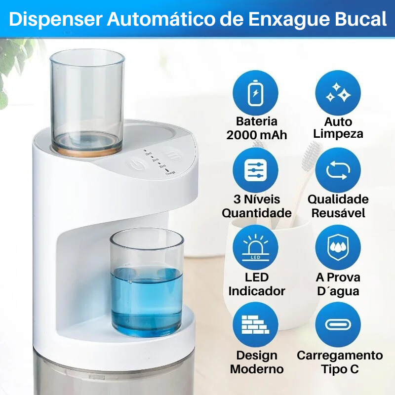 Dispenser automático de enxague bucal de 550ml