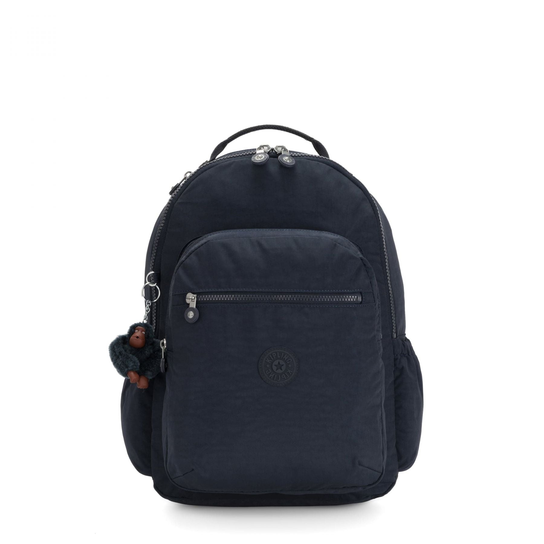 MOCHILA KIPLING SEOUL GO EXTRA GRANDE ORIGINAL - PRETA E AZUL 29 LITROS