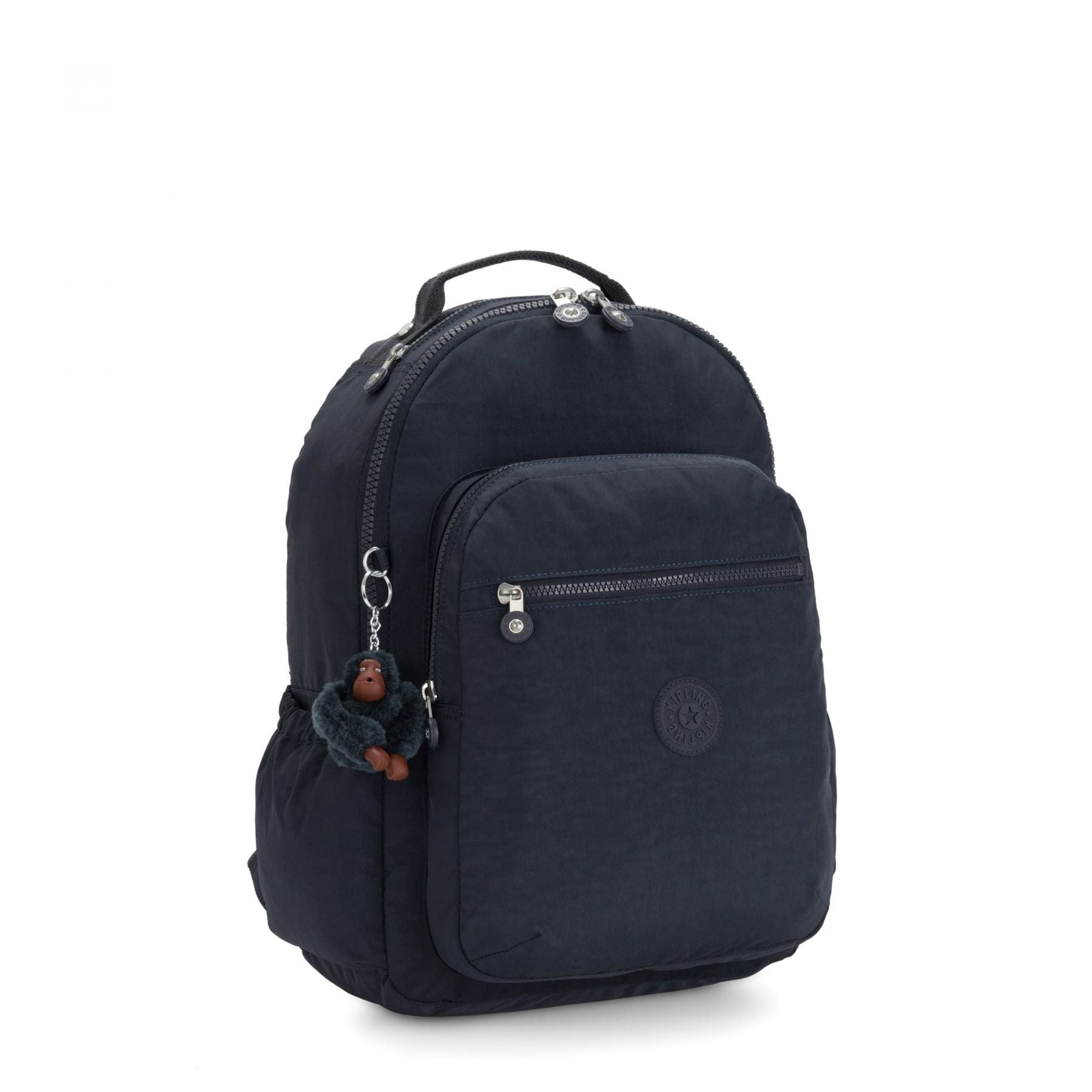 MOCHILA KIPLING SEOUL GO EXTRA GRANDE ORIGINAL - PRETA E AZUL 29 LITROS