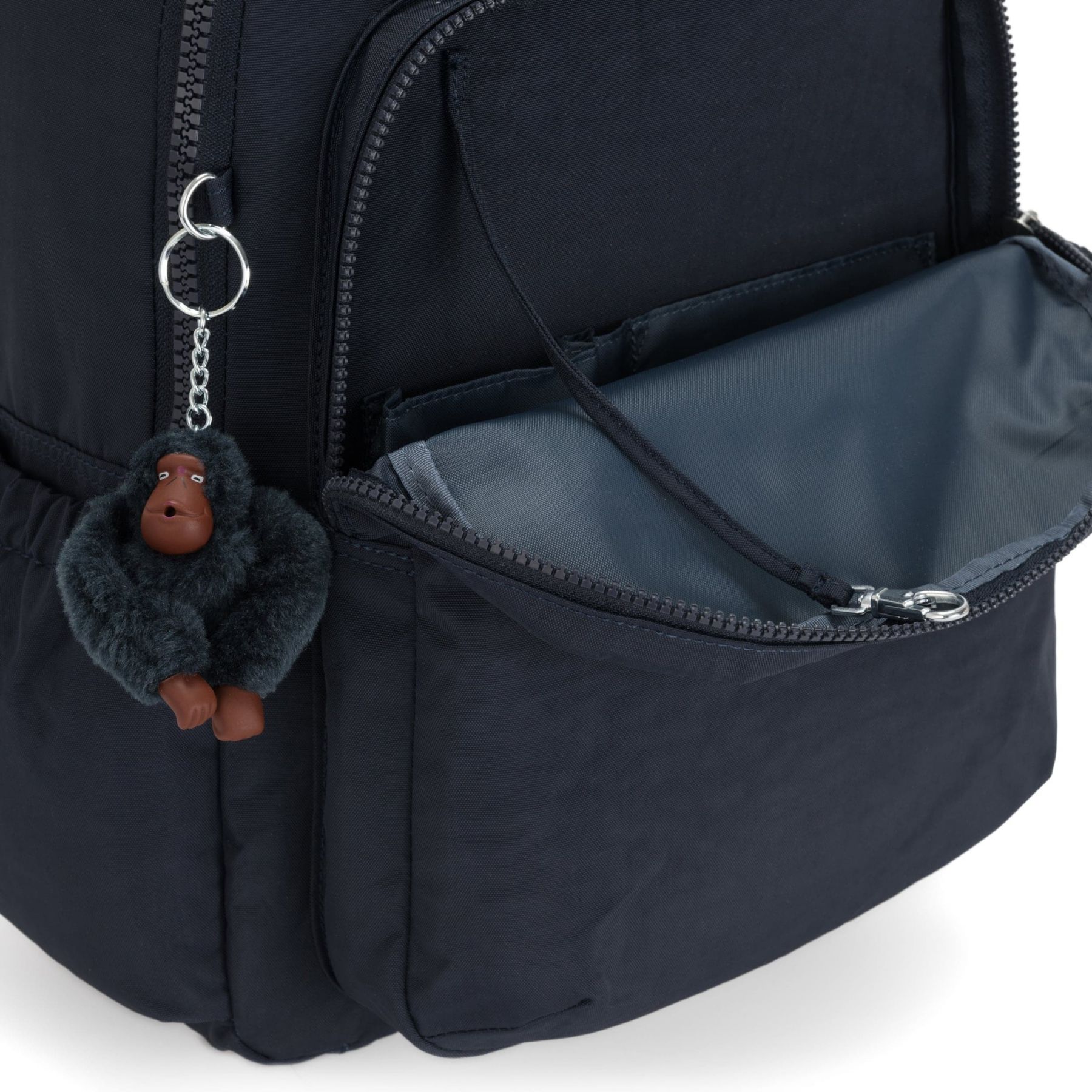 MOCHILA KIPLING SEOUL GO EXTRA GRANDE ORIGINAL - PRETA E AZUL 29 LITROS