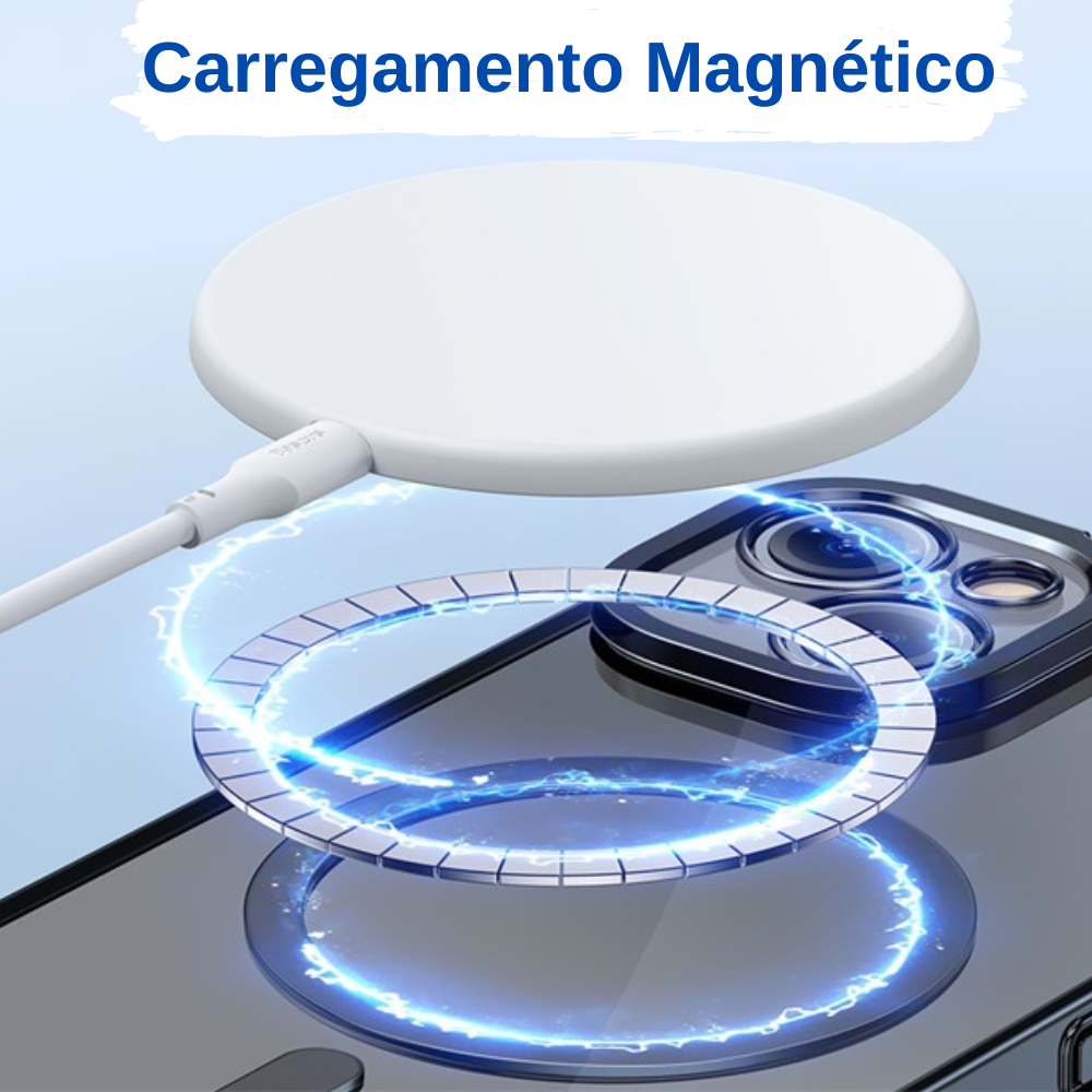 Capa de proteção e carregamento magnética sem fio para IPHONE - Lançamento