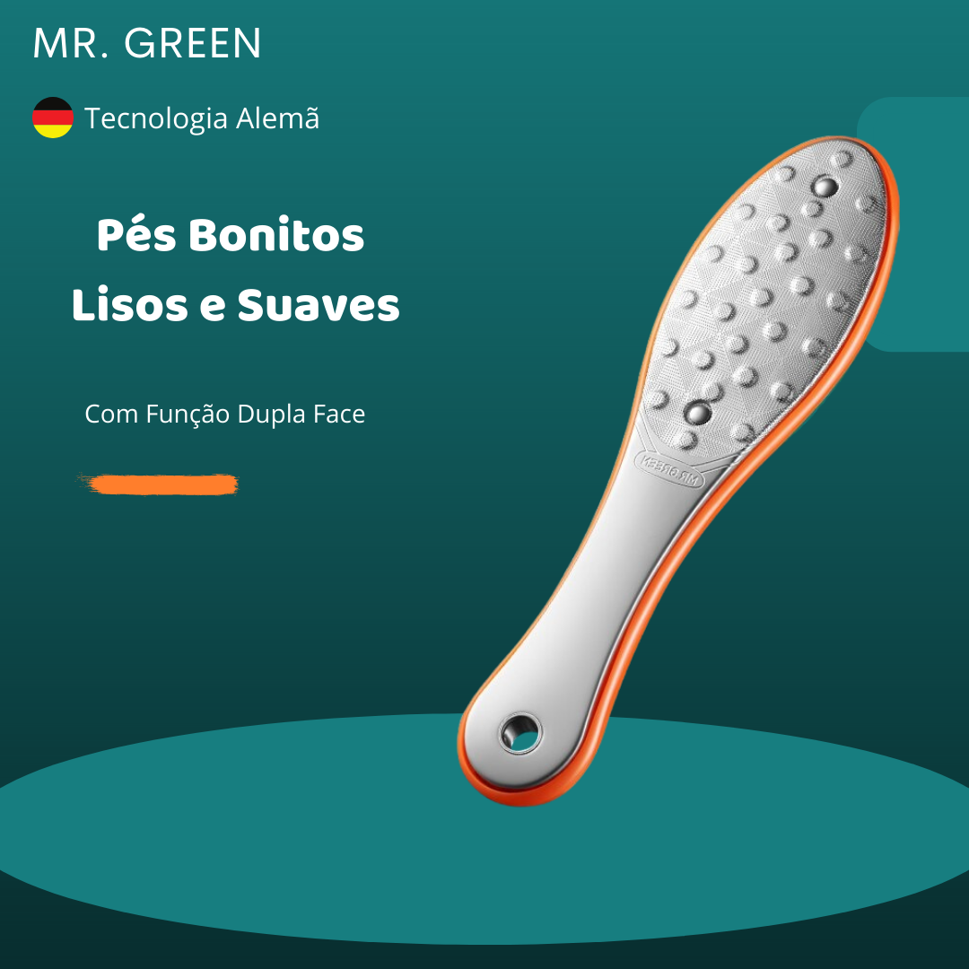 Mr Green - Alta Qualidade - Lixa profissional Alemã de aço inoxidável para os pés & removedor de calos