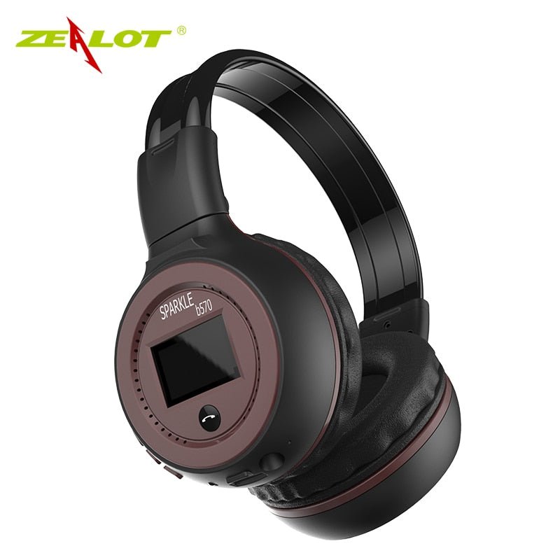 Fone de Ouvido Bluetooth Zealot B570 com Rádio FM Entrada de Cartão Micro SD e Microfone