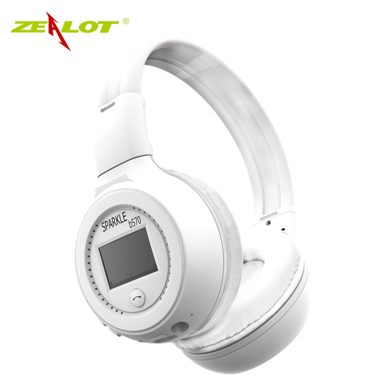 Fone de Ouvido Bluetooth Zealot B570 com Rádio FM Entrada de Cartão Micro SD e Microfone