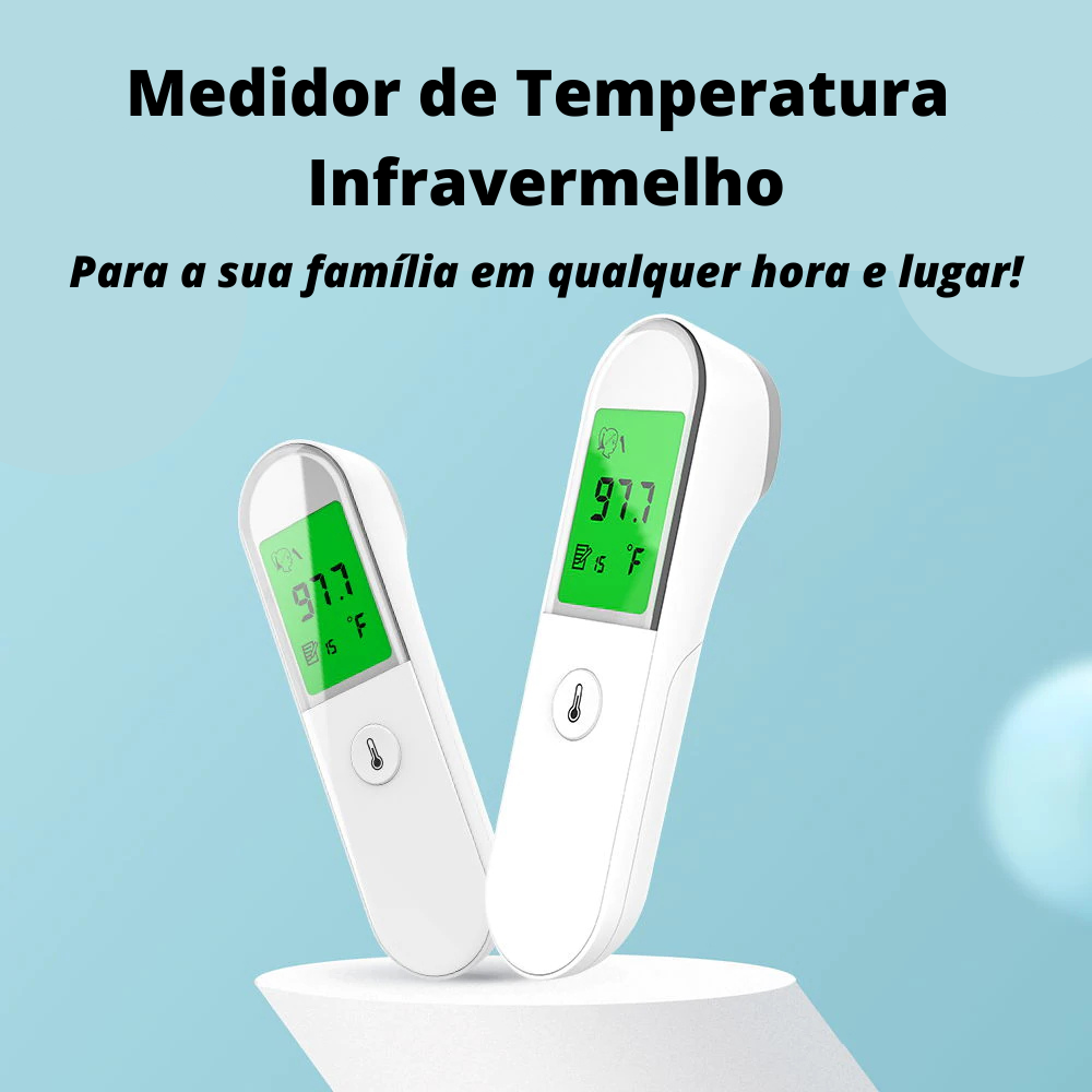 Kit 3 em 1 - Medidor de Pressão Arterial - Oxímetro Digital de Dedo - Termômetro Digital Infravermelho